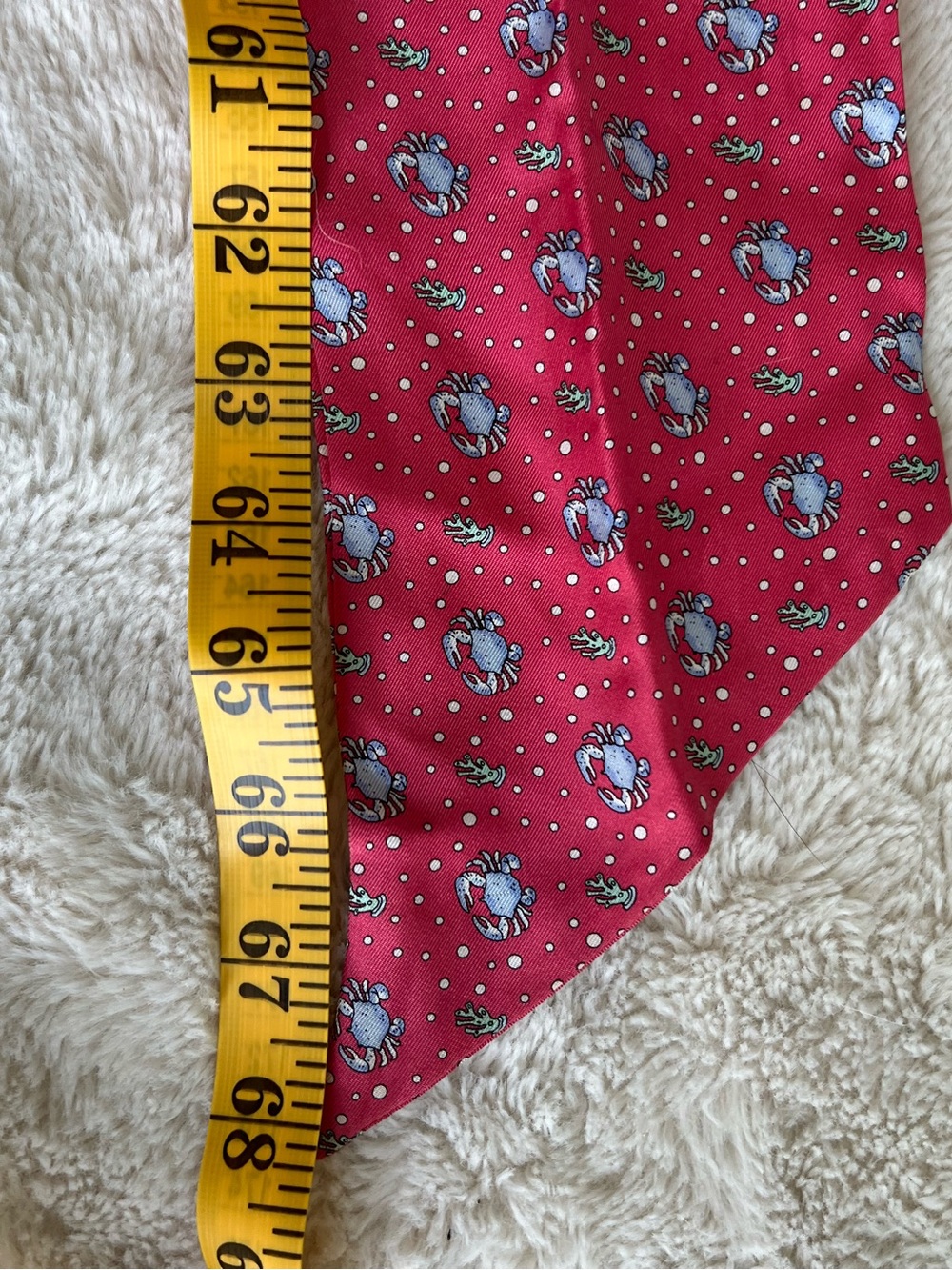 Vineyard Vines Coral Pink Crab Pattern Tie - Picture 3 of 4